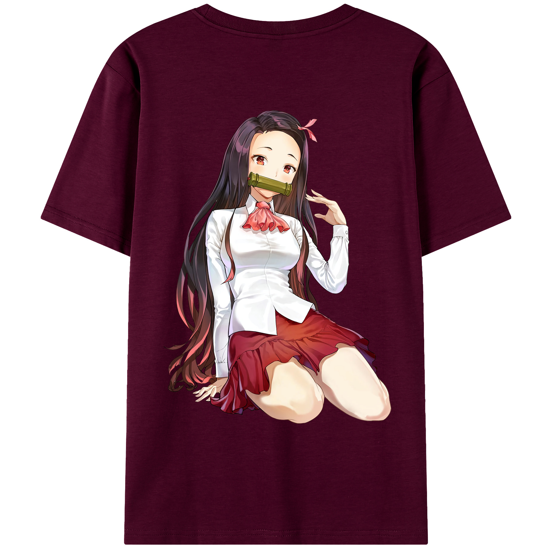 （画像用） 鬼滅の刃（きめつのやいば）竈門 禰󠄀豆子／かまど ねずこ Kamado Nezuko レディース半袖Tシャツ(バックプリント)